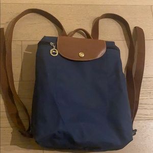 La Pliage Longchamp Bookbag Navy